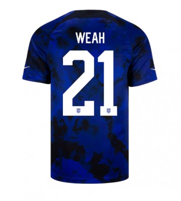 Stany Zjednoczone Timothy Weah #21 Koszulka Wyjazdowych MŚ 2022 Krótki Rękaw